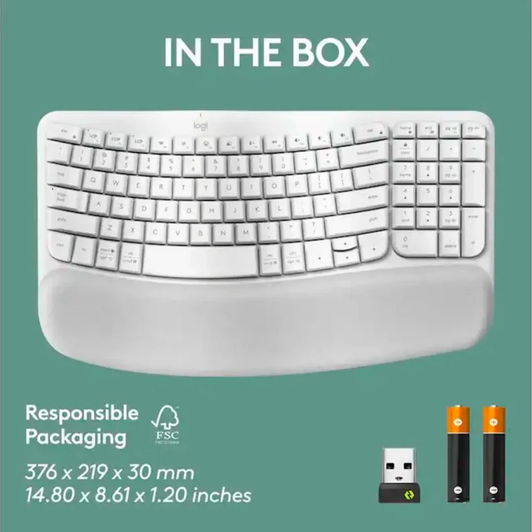 Teclado inalámbrico Logitech Wave Keys Ergonomic 920-012275 ENG - Blanco – imagen 4