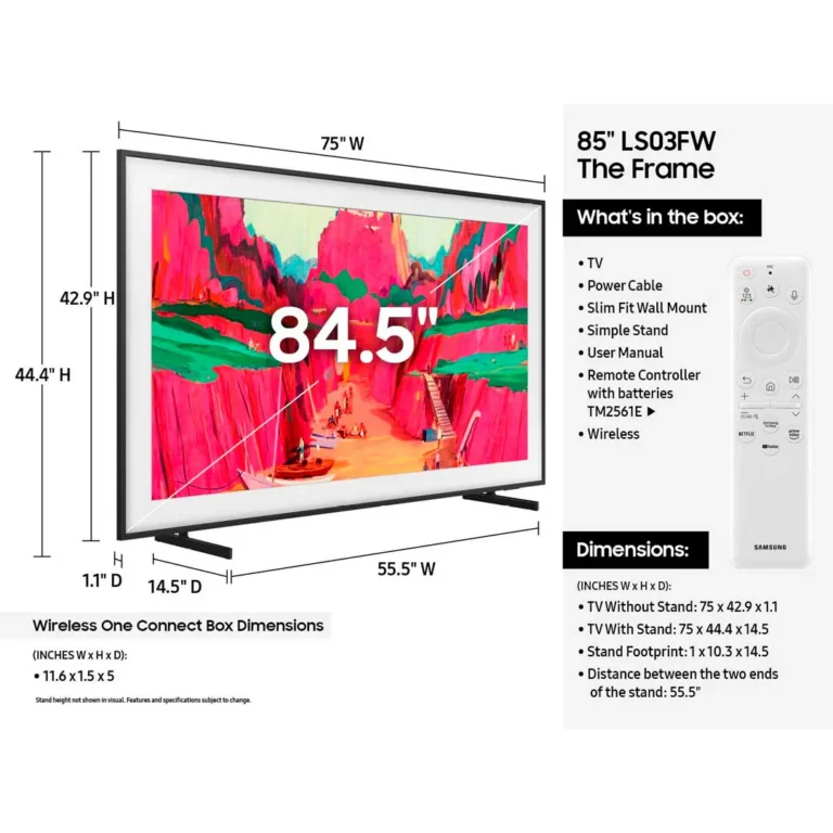 Televisor Samsung 85” - The Frame 4K Samsung Vision AI Smart TV - QN85LS03FAPXPA – imagen 4