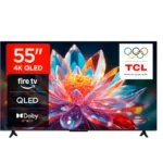 Televisor TCL 55” - QLED 4K HDR 10+ Dolby Vision & Atmos Smart Fire TV - 55T6C