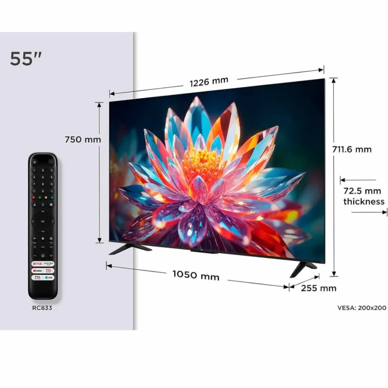 Televisor TCL 55” - QLED 4K HDR 10+ Dolby Vision & Atmos Smart Fire TV - 55T6C – imagen 3