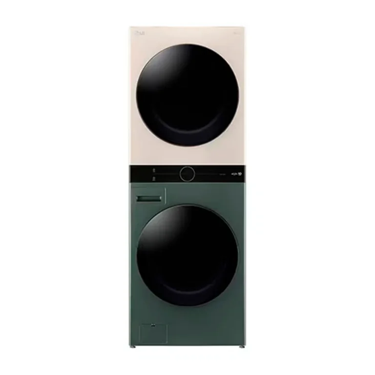 Torre de lavado LG – 25 Kg (Lavado) / 22 Kg (Secado) / Carga Frontal Inverter AI Q / Beige – Verde - WK25GBS6E